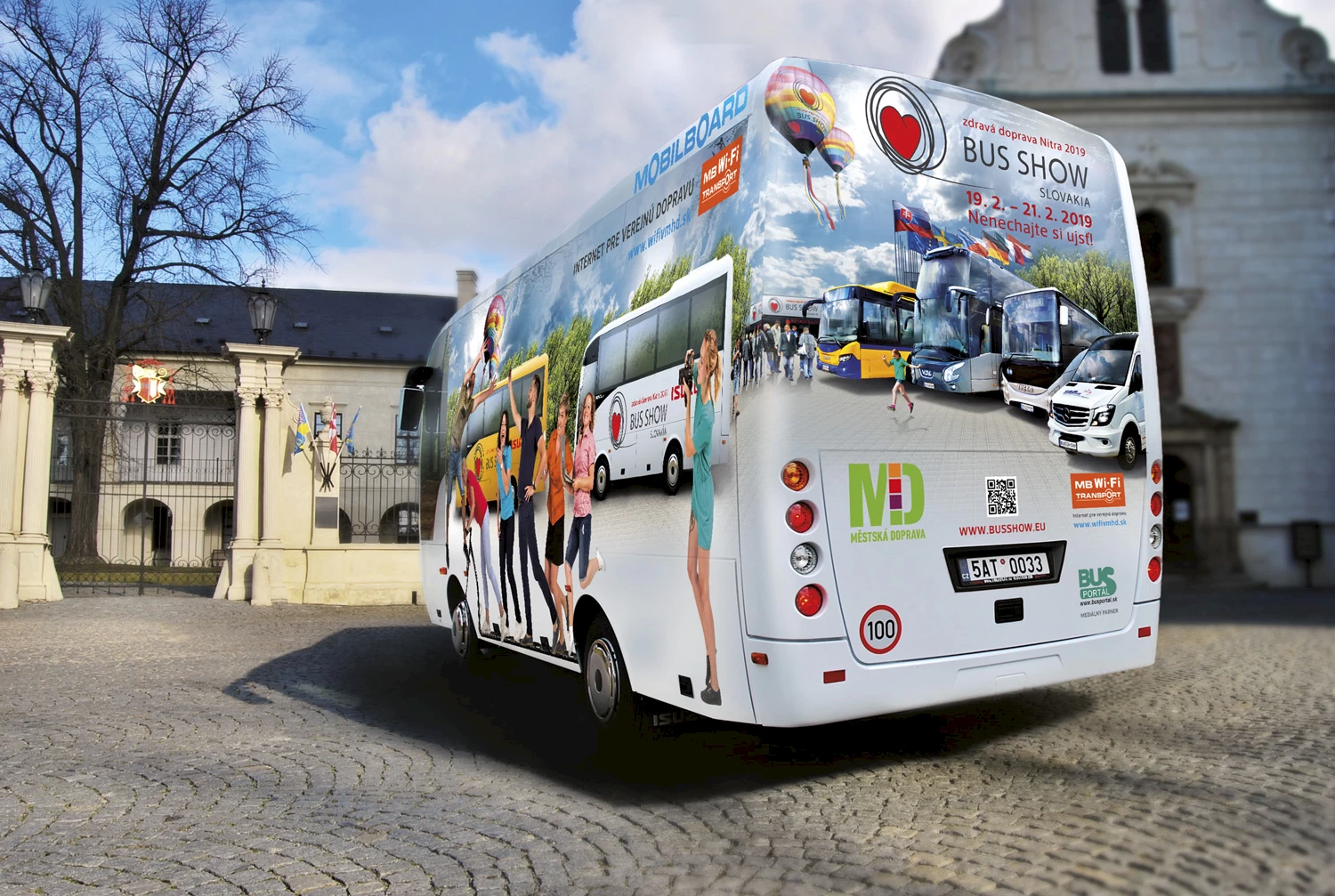 Polep reklamího autobusu